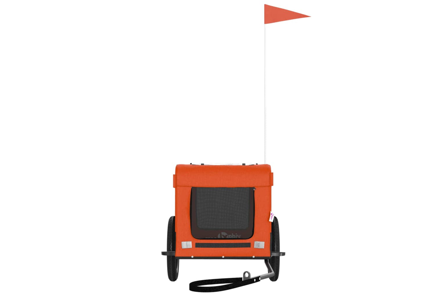 Vidaxl 93907 Pet Bike Trailer Orange And Black Oxford Fabric&iron-4
