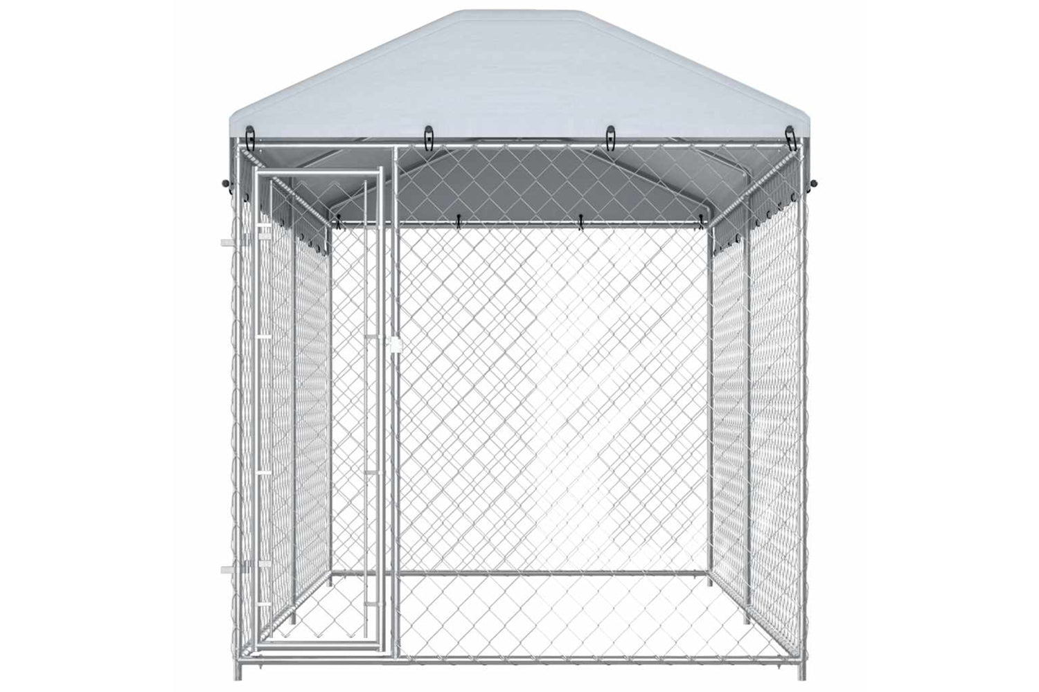 Vidaxl Outdoor Dog Kennel With Canopy Top 382x192x225 Cm-3
