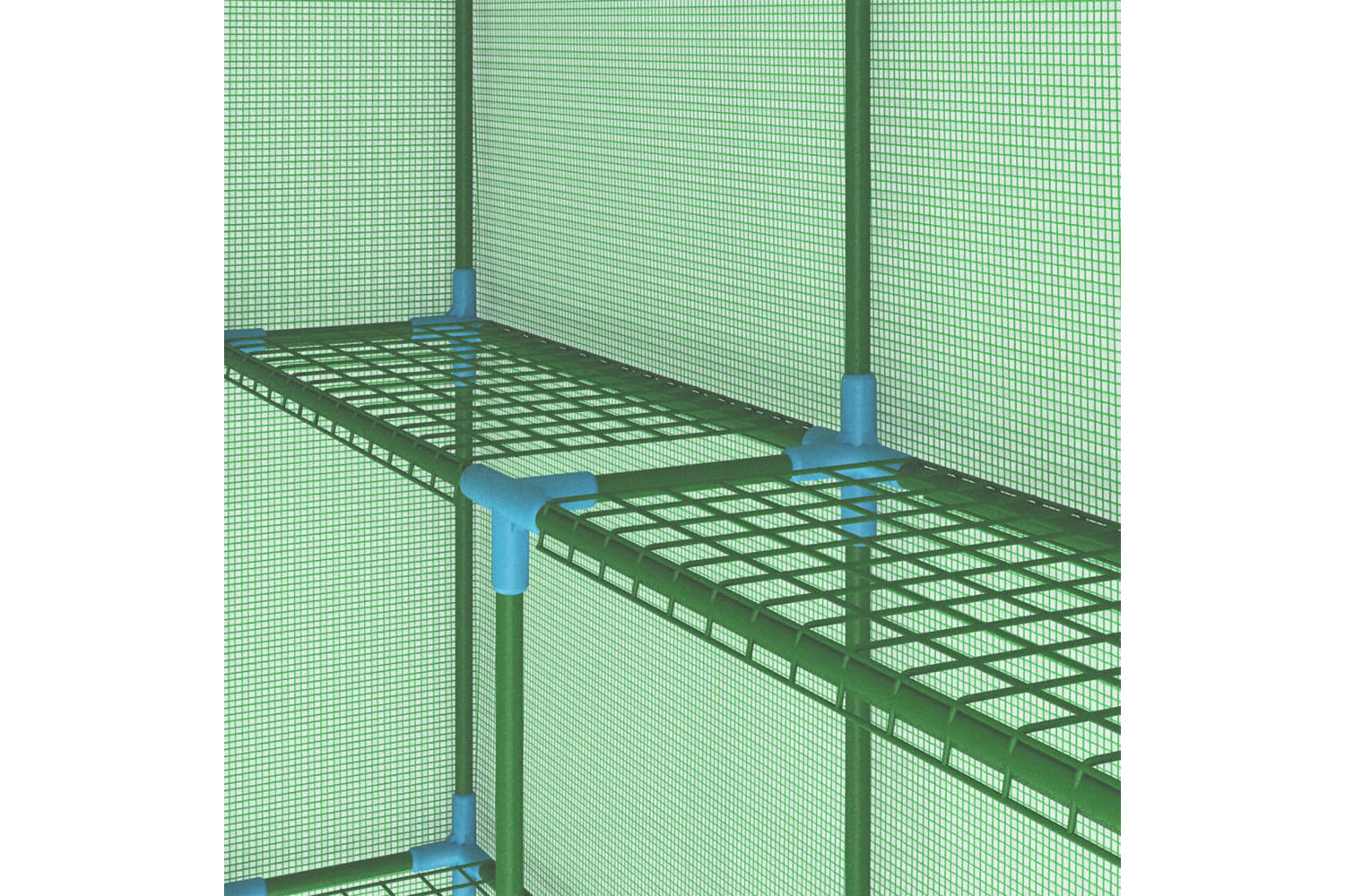 vidaXL 48167 Greenhouse With Shelves Steel 143x143x195cm-7