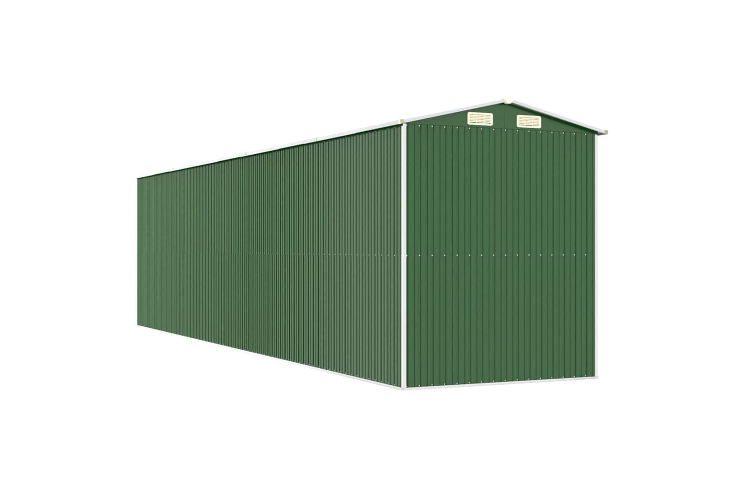 vidaXL 3147434 Garden Shed Green 192x772x223cm Galvanised Steel-5