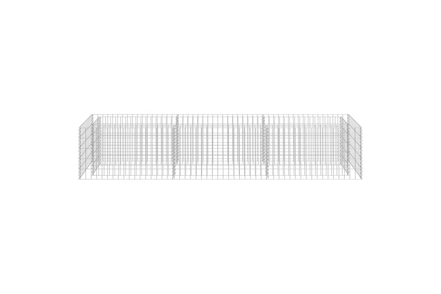 vidaXL 143563 Gabion Raised Bed Galvanised Steel 270x50x50cm-4