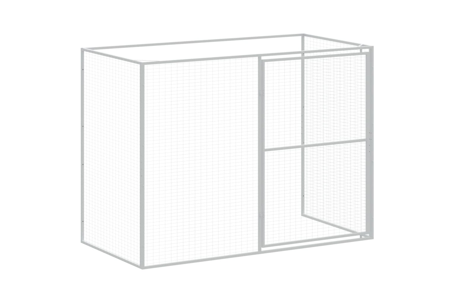 vidaXL 3189124 Dog House With Run Anthracite 214x1273x181cm Galvanised Steel-7