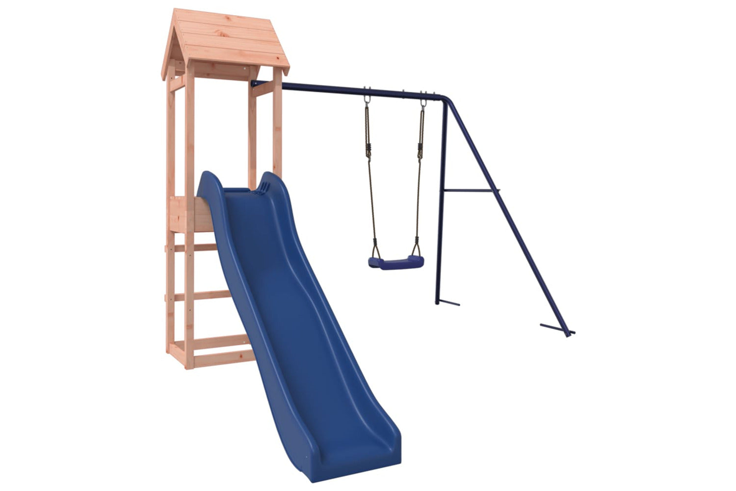 Vidaxl 3155856 Playhouse With Slide Swing Solid Wood Douglas-3