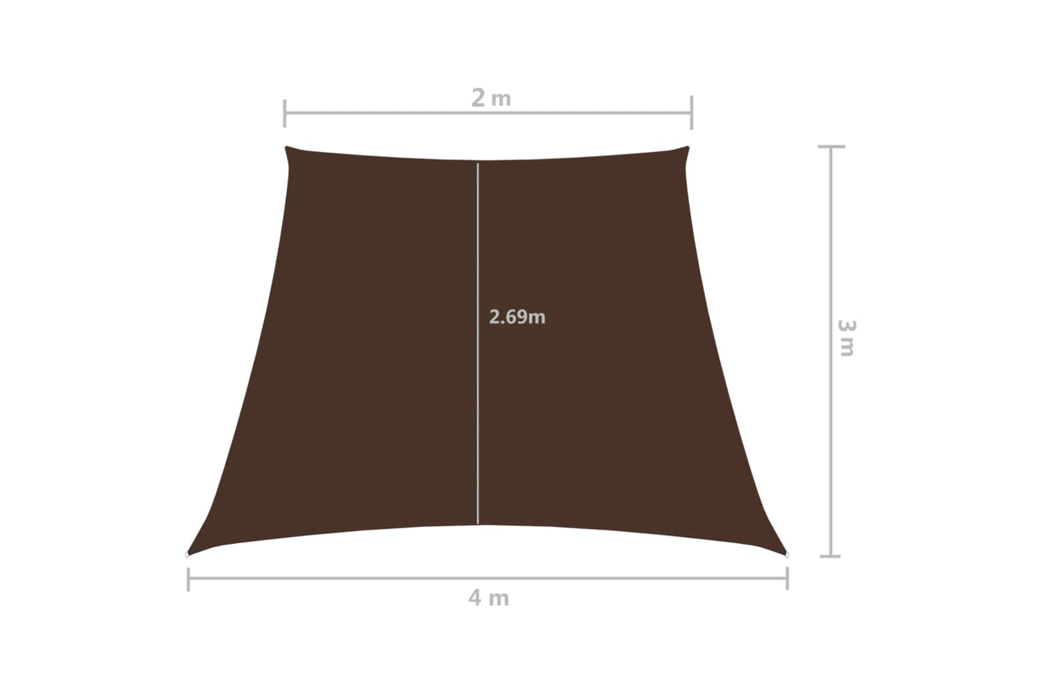 Vidaxl 135846 Sunshade Sail Oxford Fabric Trapezium 2/4x3 M Brown-6
