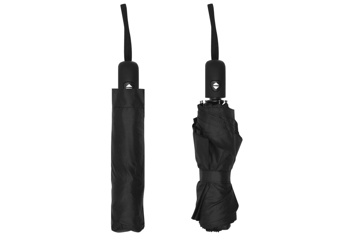 vidaXL 149144 Automatic Folding Umbrella Black 95cm-3