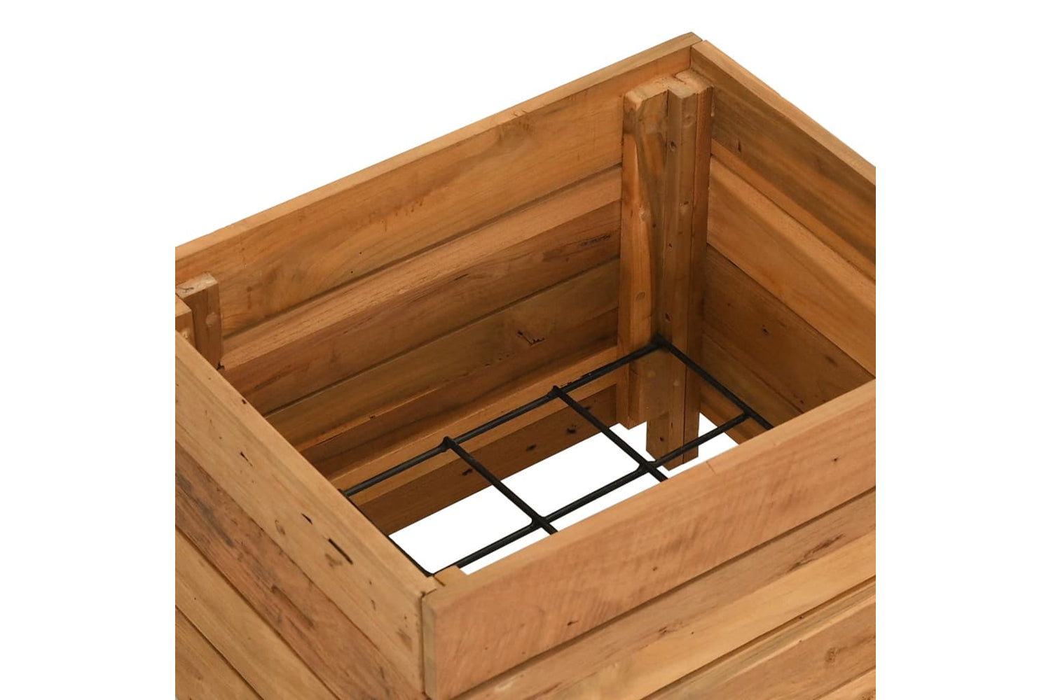 vidaXL Raised Bed 50x40x38cm Recycled Teak Wood And Steel-5