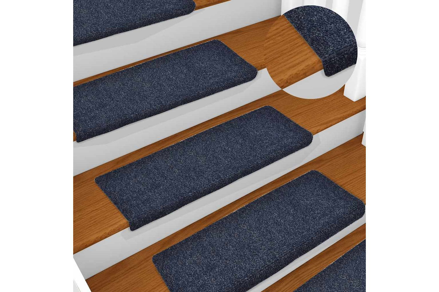 vidaXL 134566 Stair Mats 15 Pcs Needle Punch 65x21x4cm Blue-5