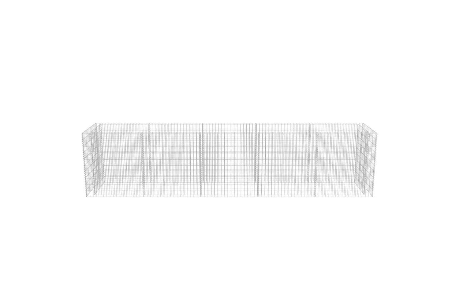 vidaXL 143552 Gabion Raised Bed Galvanised Steel 450x90x100cm-4
