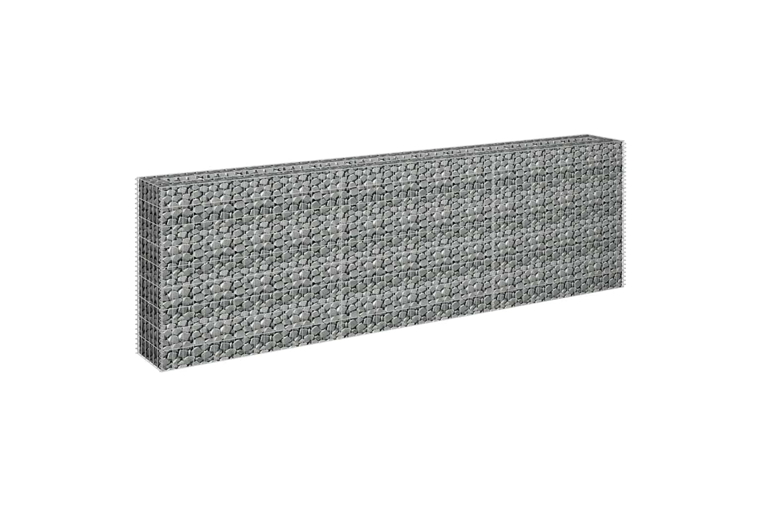 vidaXL 145639 Gabion Raised Bed Galvanised Steel 270x30x90cm-2