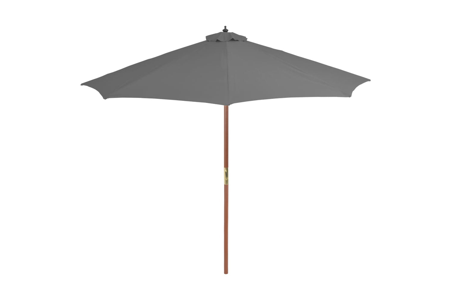 vidaXL 44495 Outdoor Parasol With Wooden Pole 300cm Anthracite-2