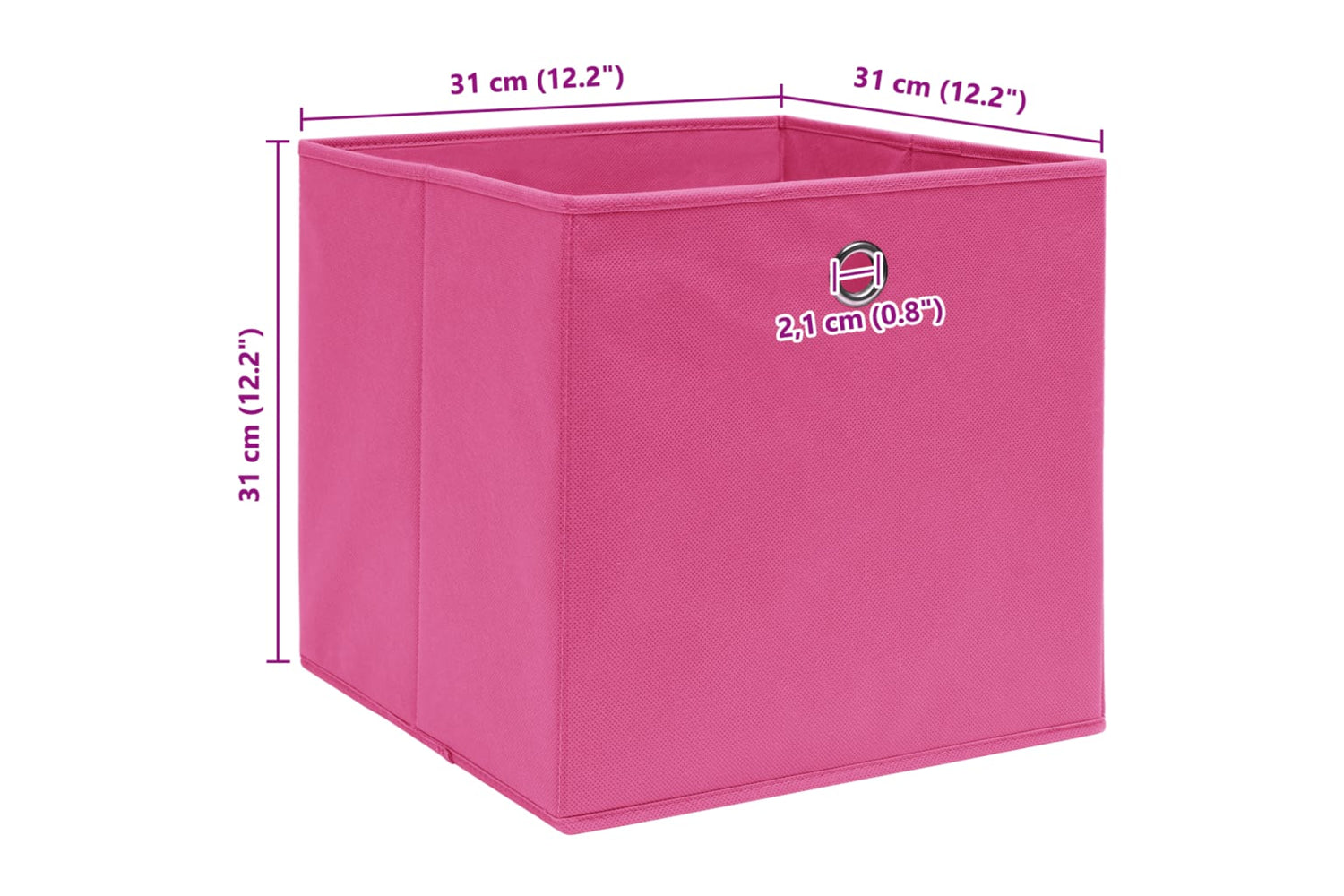 Vidaxl 288347 Storage Boxes 10 Pcs Pink 32x32x32 Cm Fabric-5