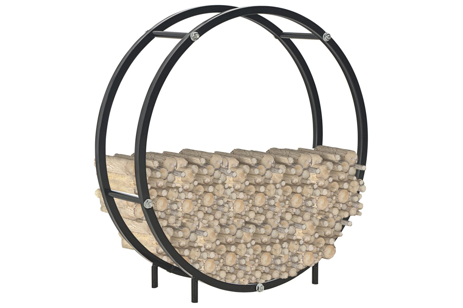 vidaXL 284701 Firewood Rack Black 70x20x70cm Steel-2