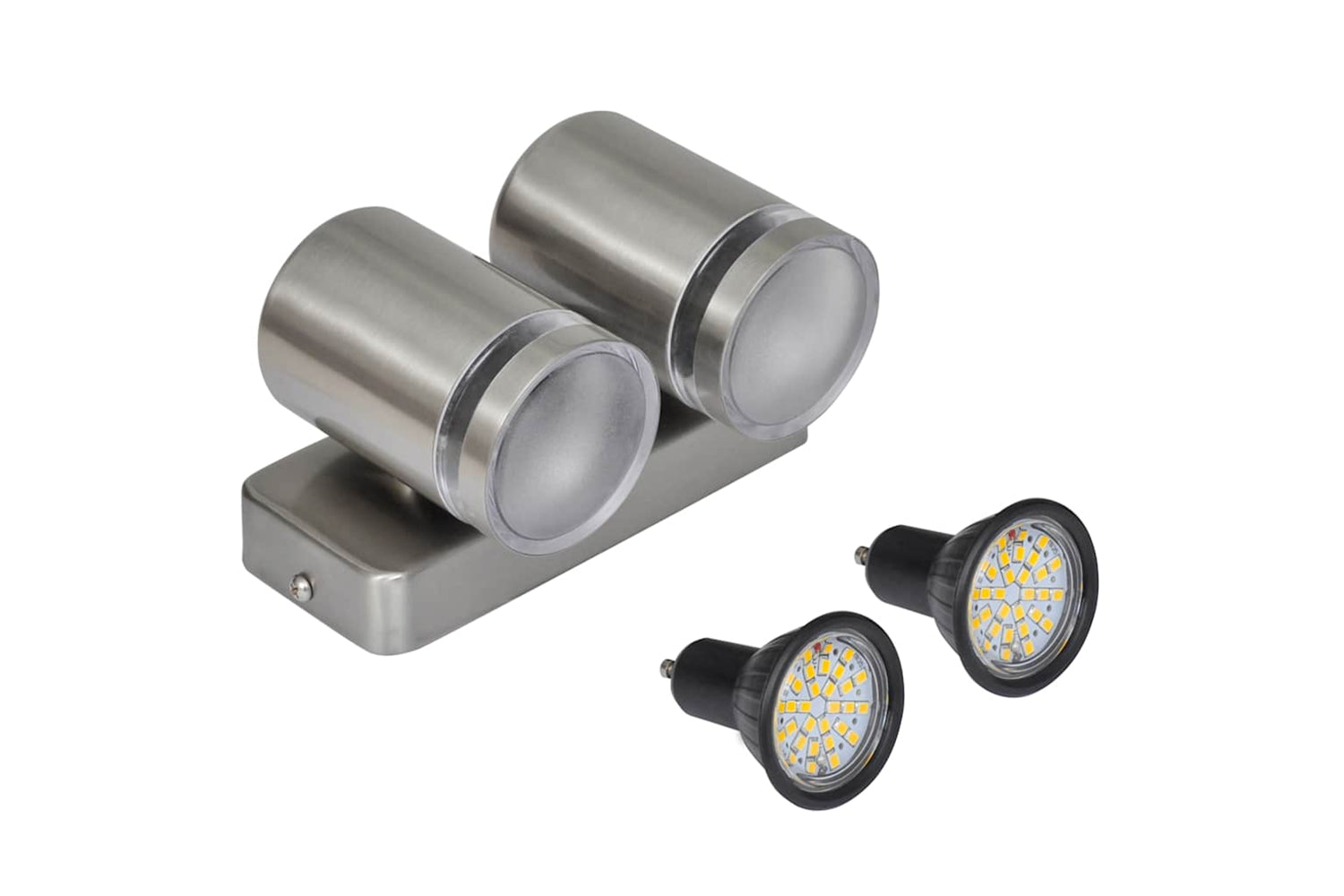 Vidaxl 41103 Led Wall Lamp Stainless Steel Down With Cone Head-4