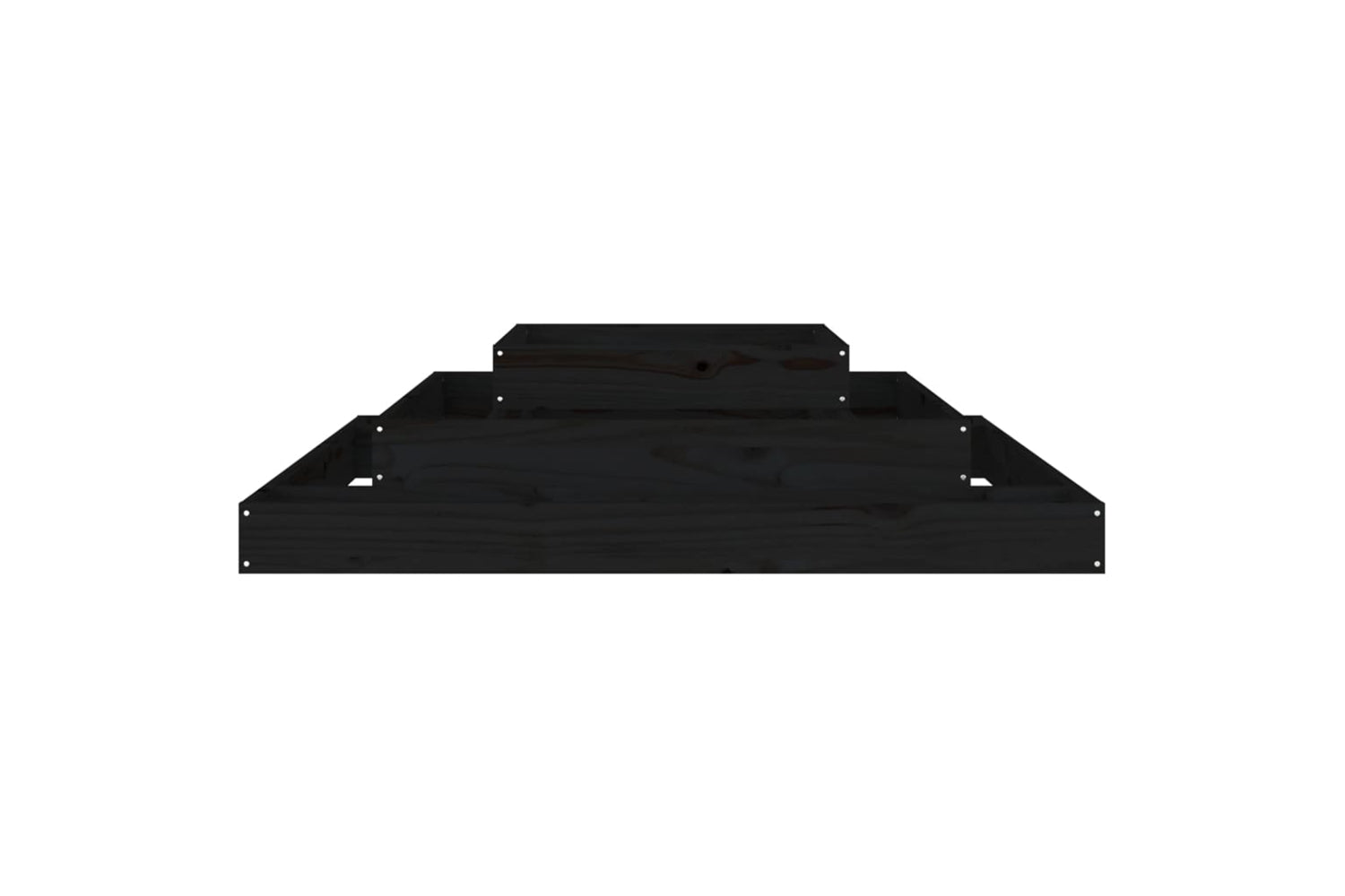 vidaXL 823875 Planter Black 110x110x27cm Solid Wood Pine-4