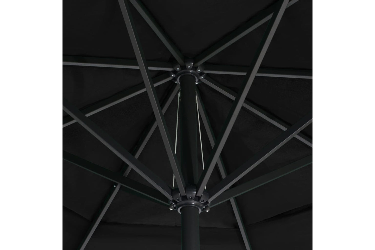 vidaXL 47368 Outdoor Parasol With Aluminium Pole 500cm Black-5