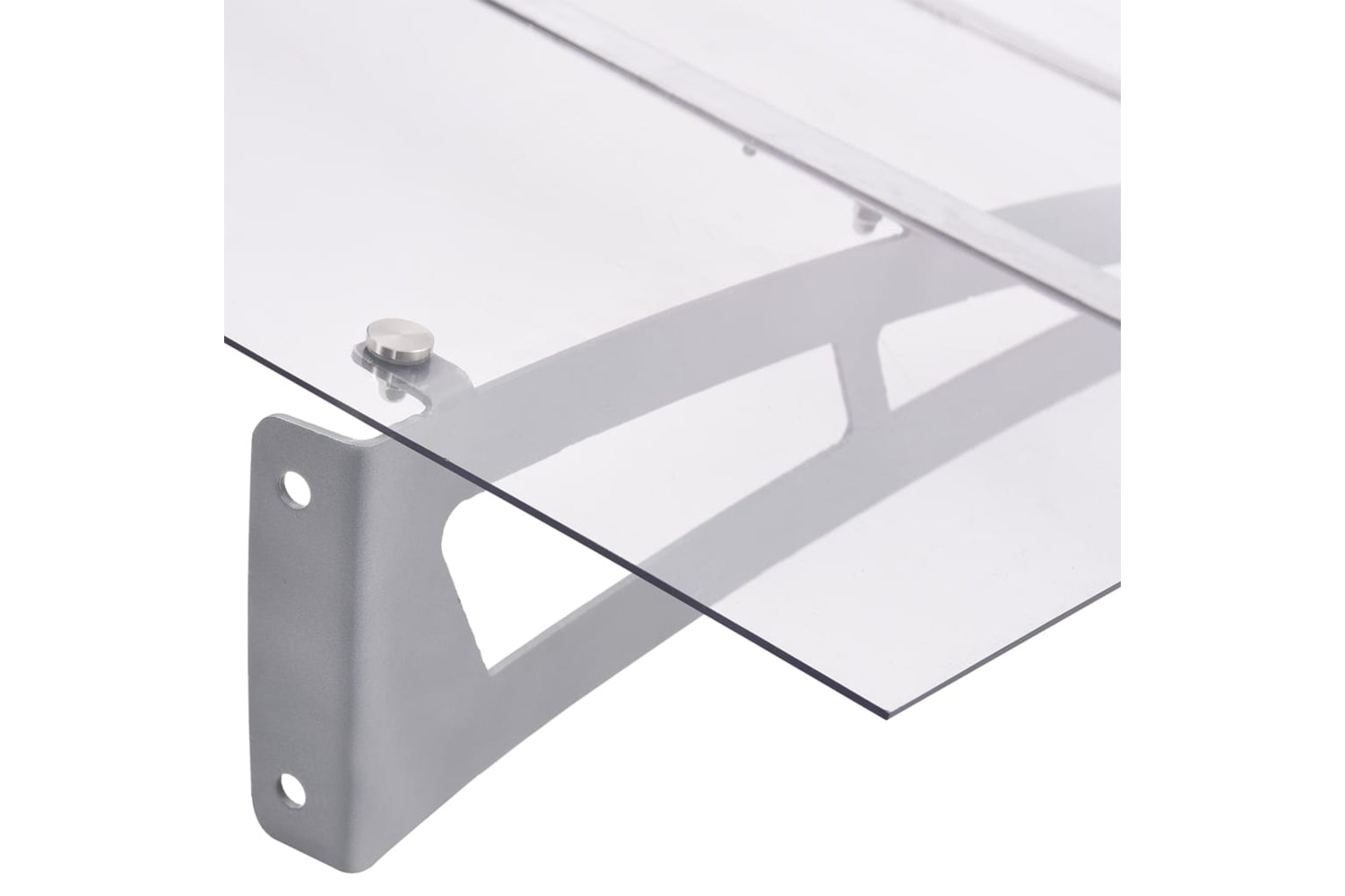 vidaXL 144829 Door Canopy Silver And Transparent 150x90cm Pet-4