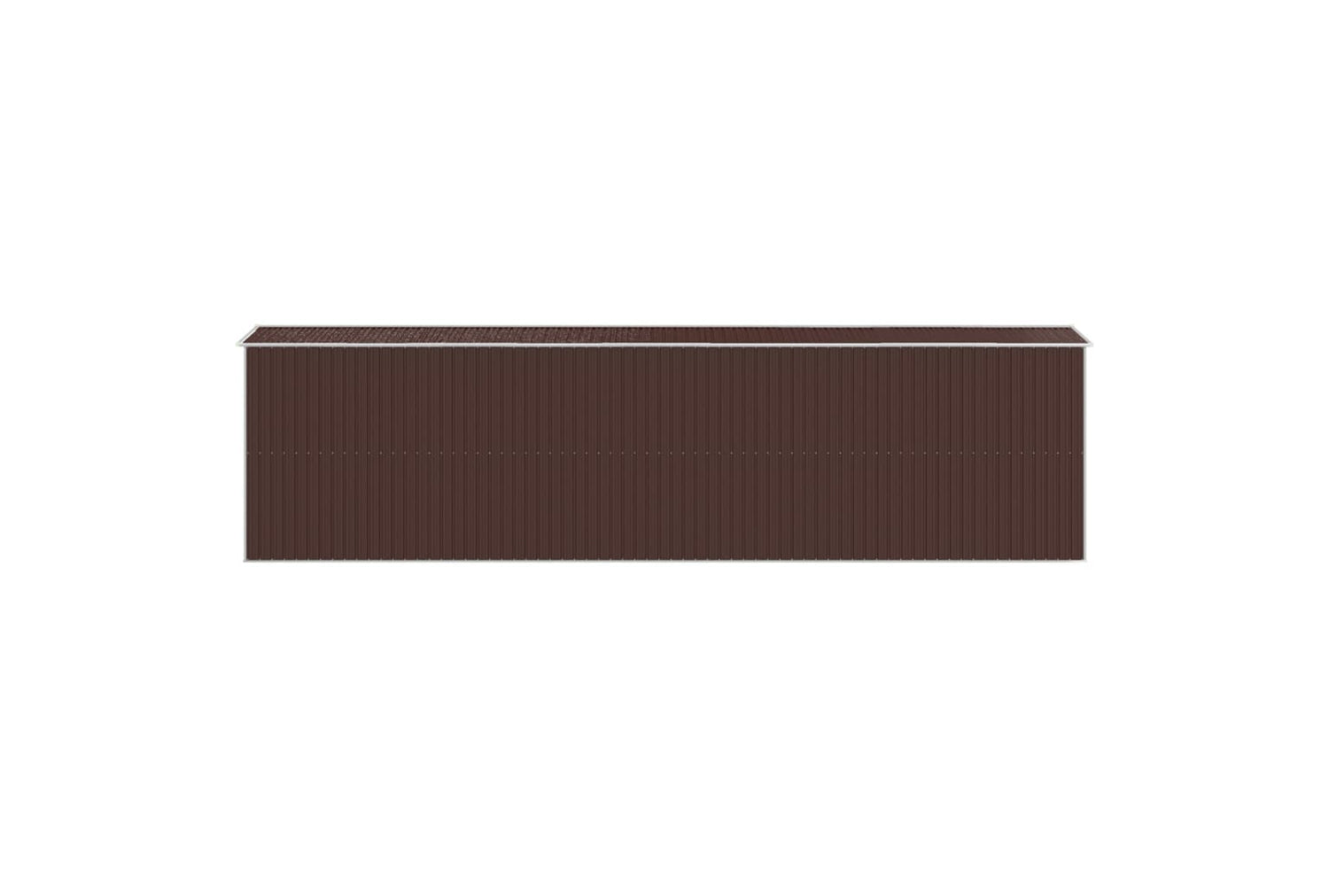 vidaXL 3147467 Garden Shed Dark Brown 192x772x223cm Galvanised Steel-4