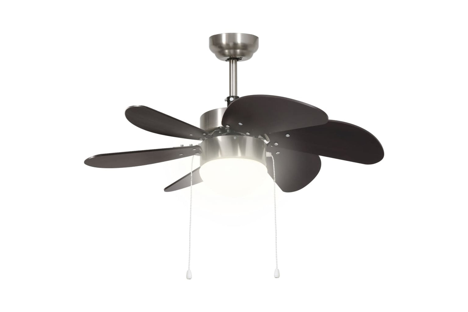 vidaXL 51488 Ceiling Fan With Light 76cm Dark Brown-3