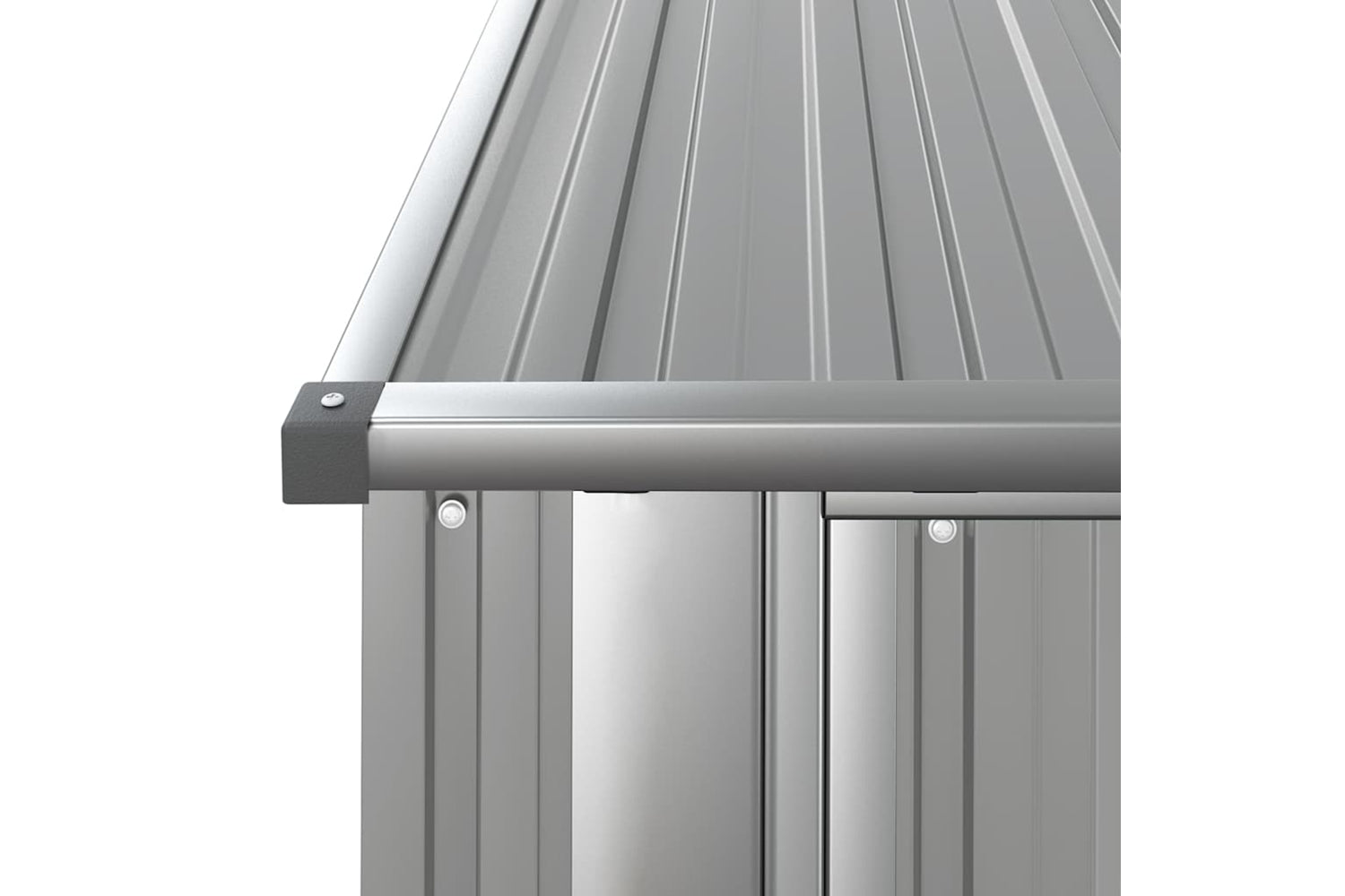 vidaXL 150904 Garden Shed Grey 180.5x97x209.5cm Galvanised Steel-5