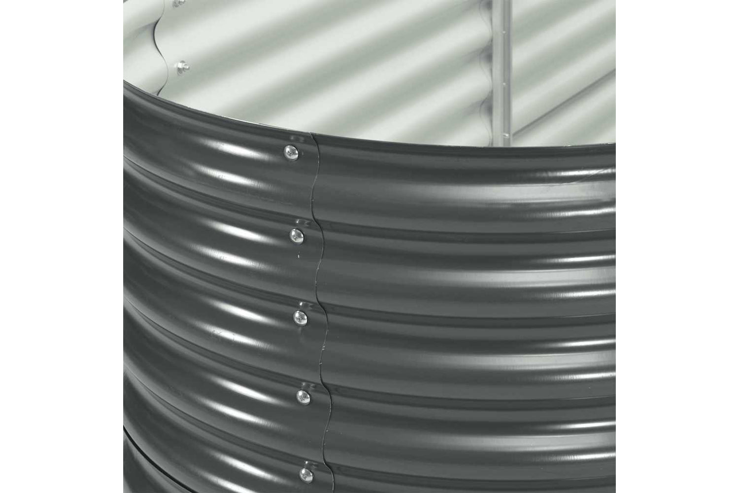 vidaXL Garden Raised Bed 320x80x81cm Galvanised Steel Grey-8