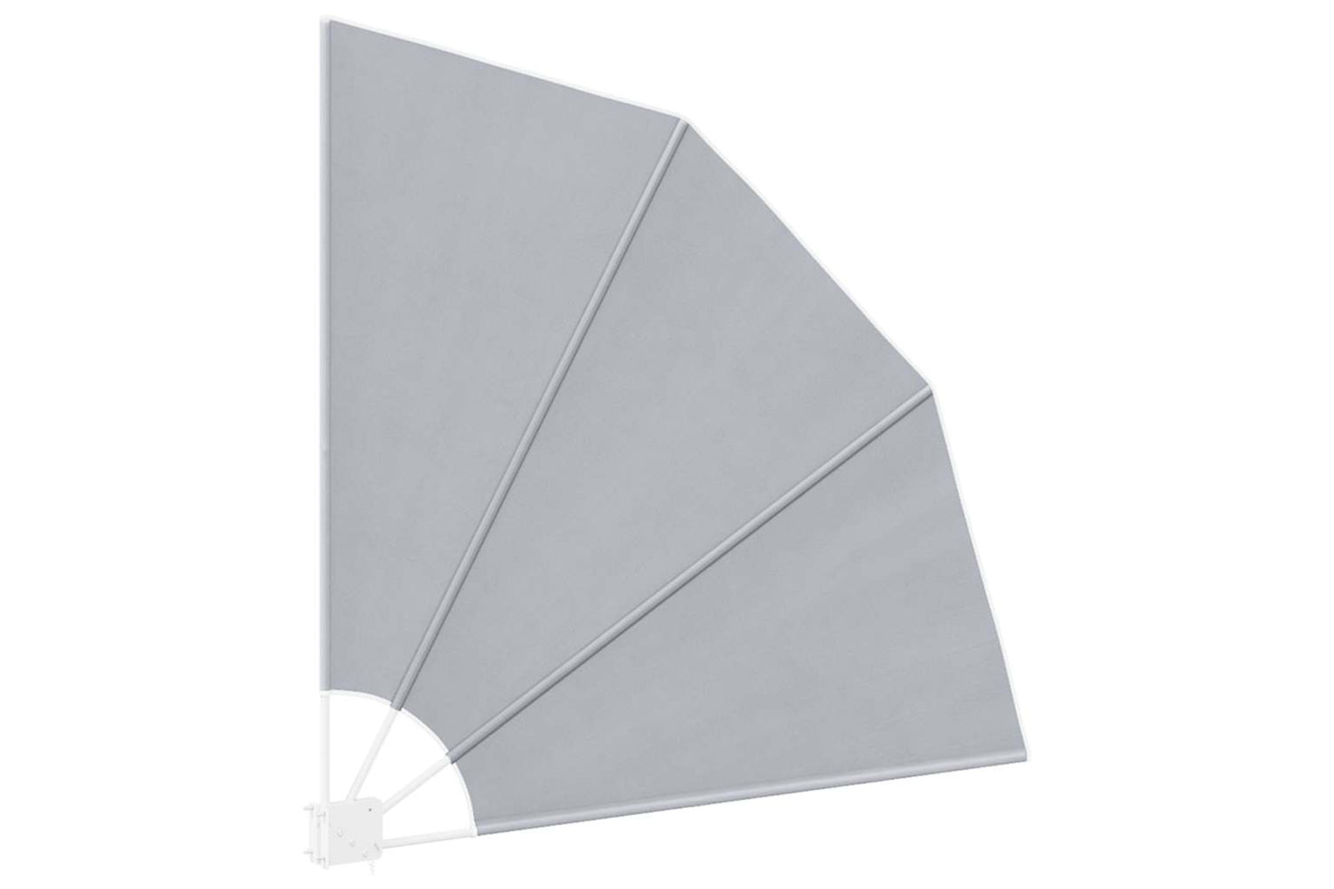 vidaXL 41575 Collapsible Balcony Side Awning Grey 140x140cm-4