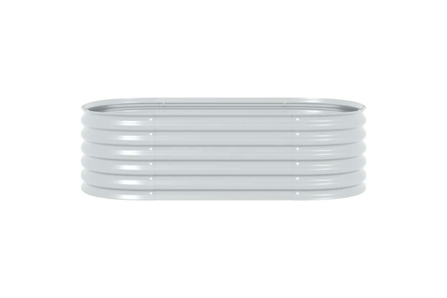 vidaXL Garden Raised Bed 160x80x44cm Galvanised Steel Silver-4