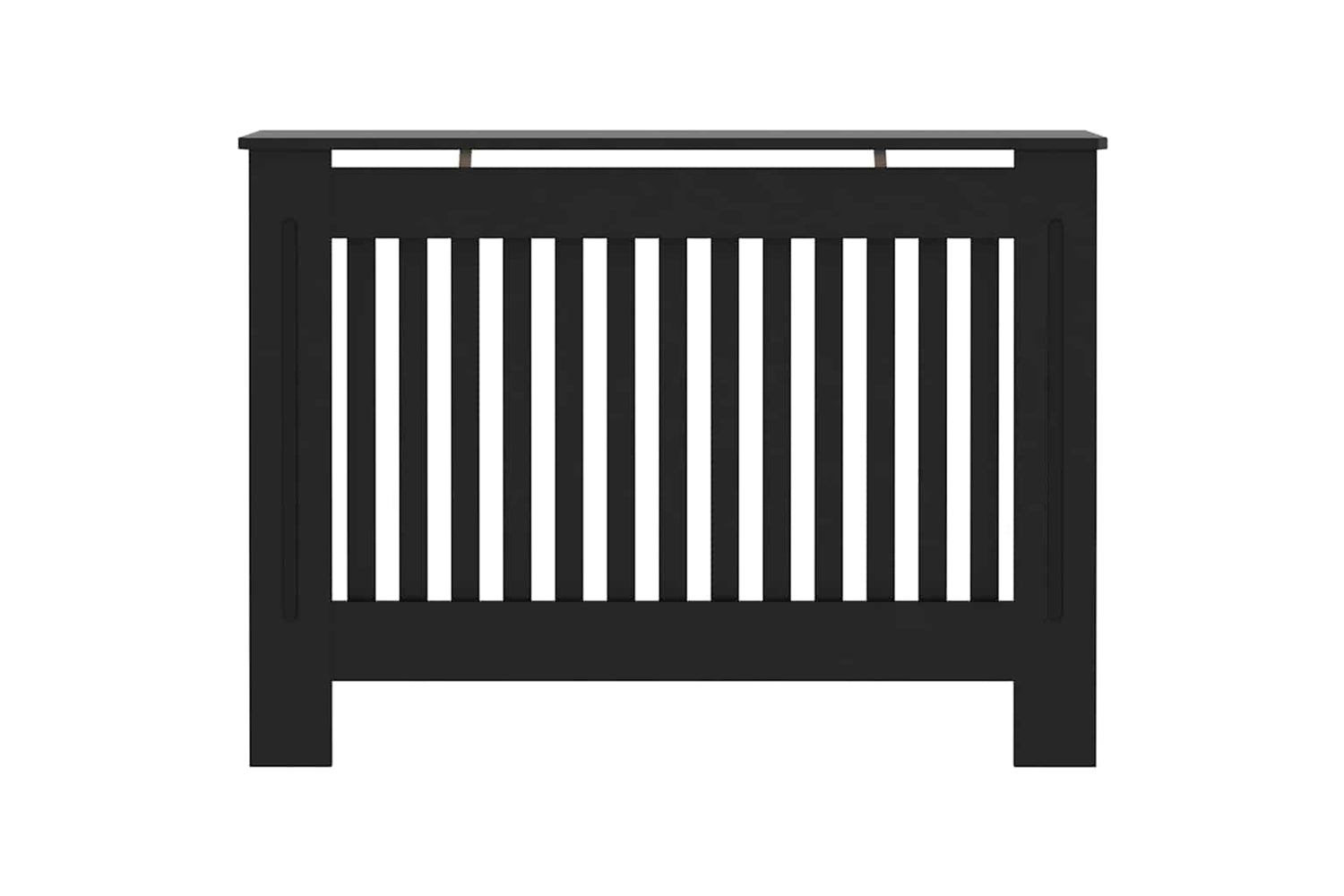 vidaXL Radiator Cover Black 112x19x81.5cm Mdf-3