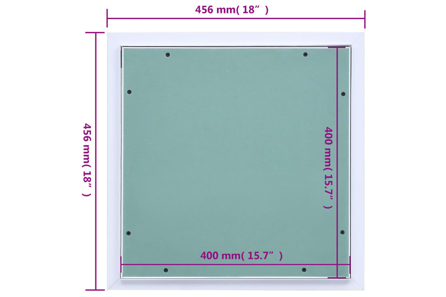 vidaXL 145100 Access Panel With Aluminium Frame And Plasterboard 400x400mm-9