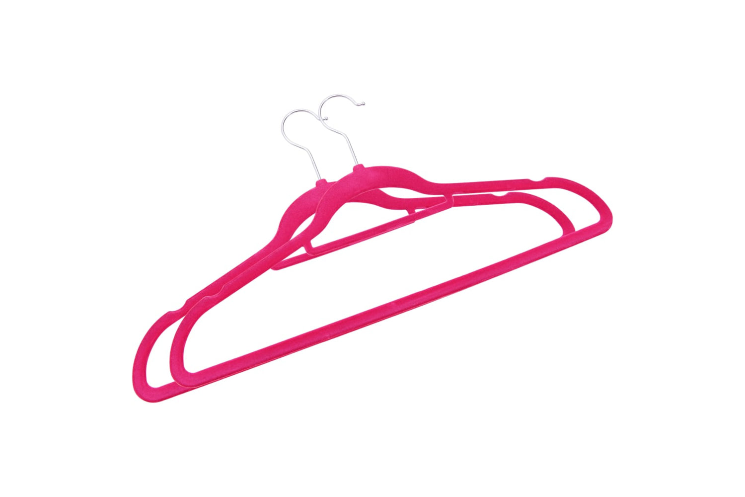 Vidaxl 289924 50 Pcs Clothes Hanger Set Anti-slip Pink Velvet-4