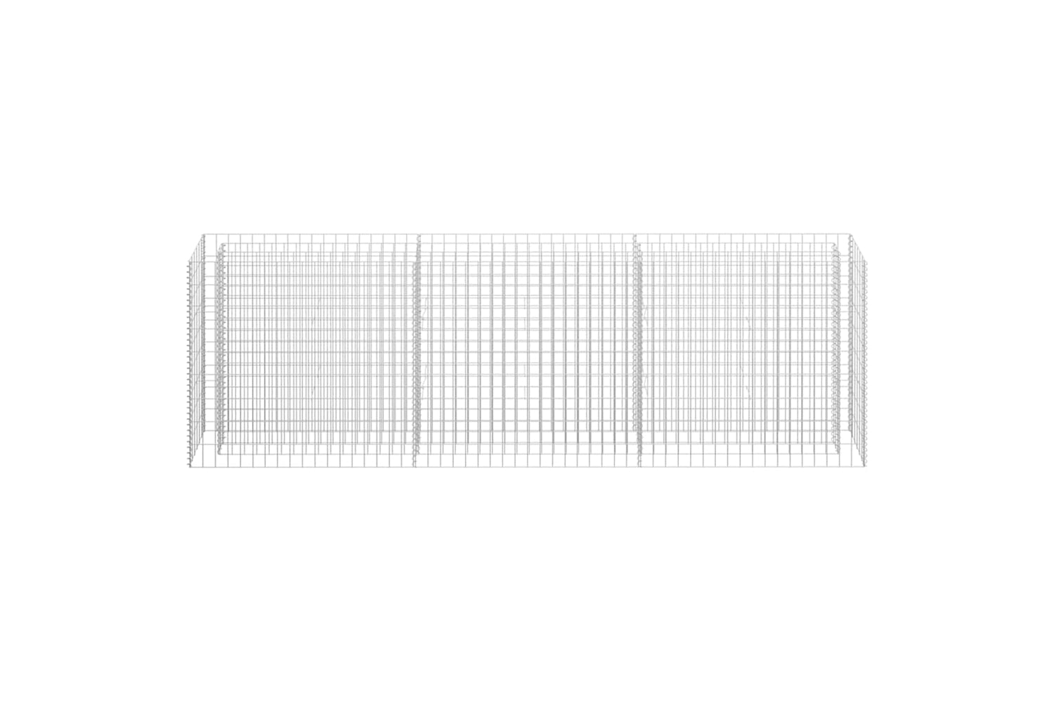 vidaXL 145639 Gabion Raised Bed Galvanised Steel 270x30x90cm-3