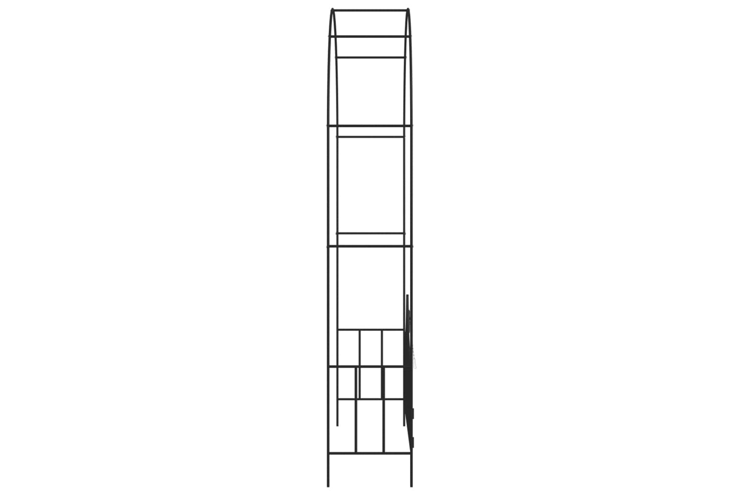 vidaXL 47092 Garden Arch With Gate Black 138x40x238cm Iron-3