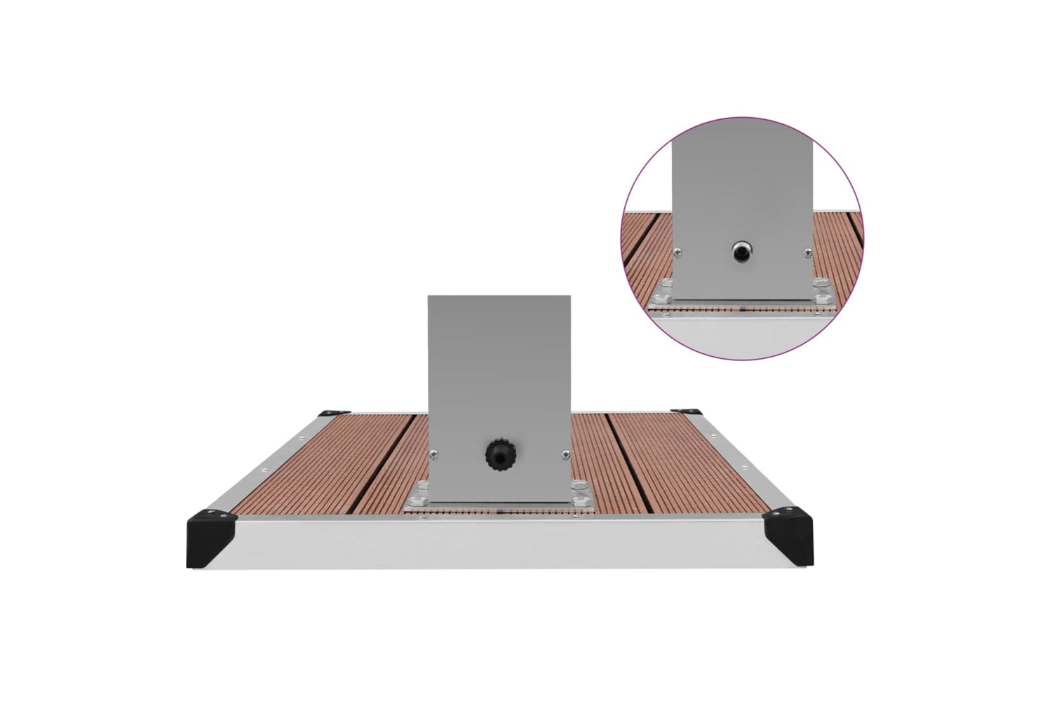 Vidaxl 3051291 Outdoor Shower With Tray Wpc Stainless Steel-9
