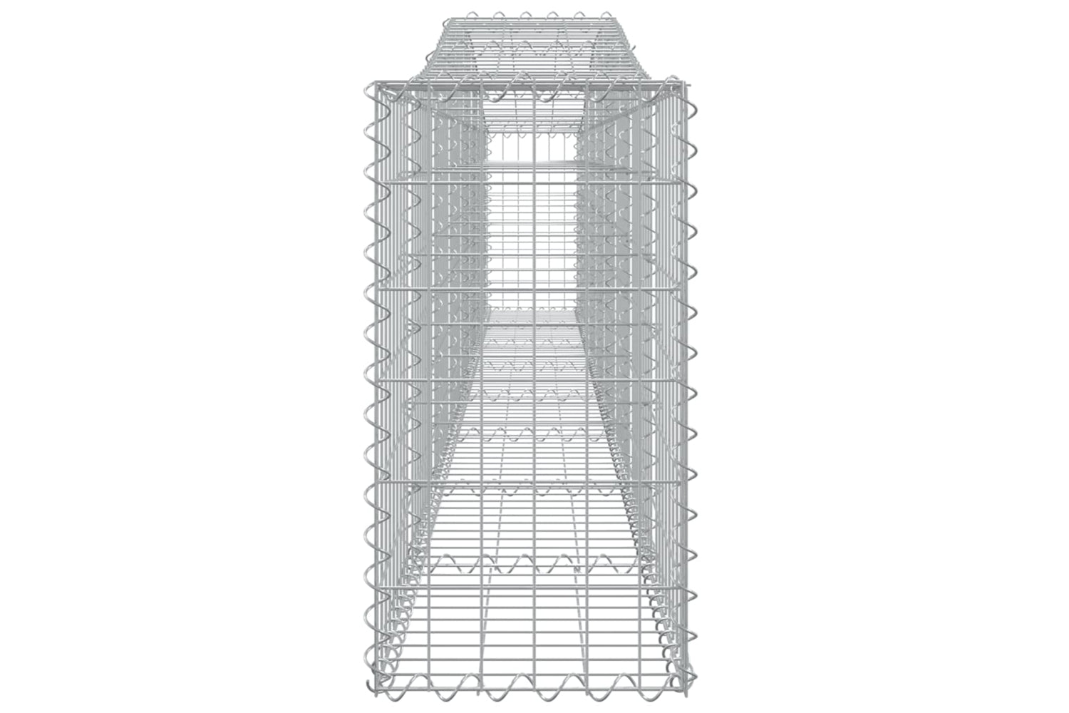 vidaXL 3145802 Arched Gabion Baskets 4 Pcs 400x30x60/80cm Galvanised Iron-4