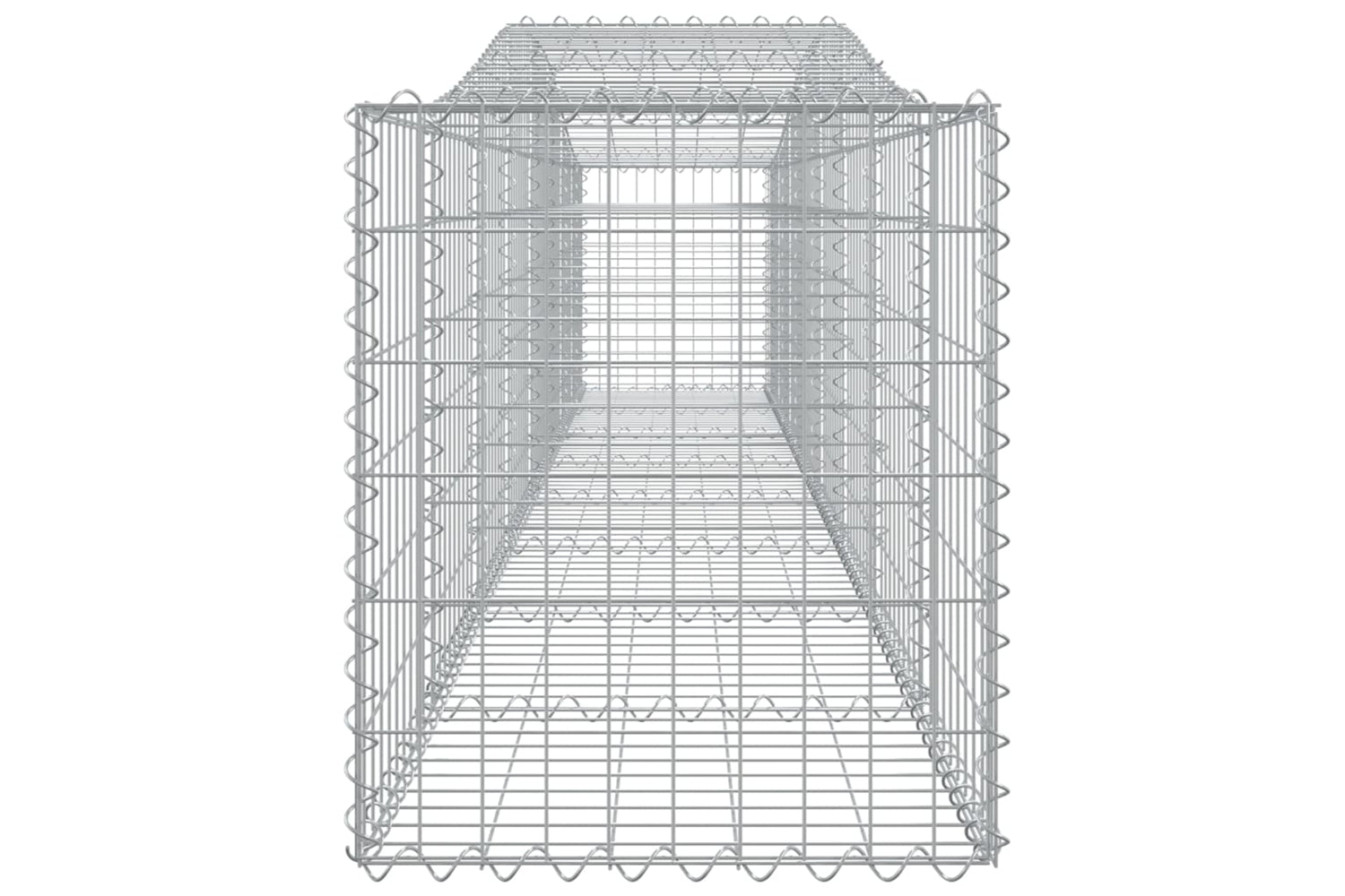 vidaXL 3145935 Arched Gabion Baskets 7 Pcs 400x50x60/80cm Galvanised Iron-4