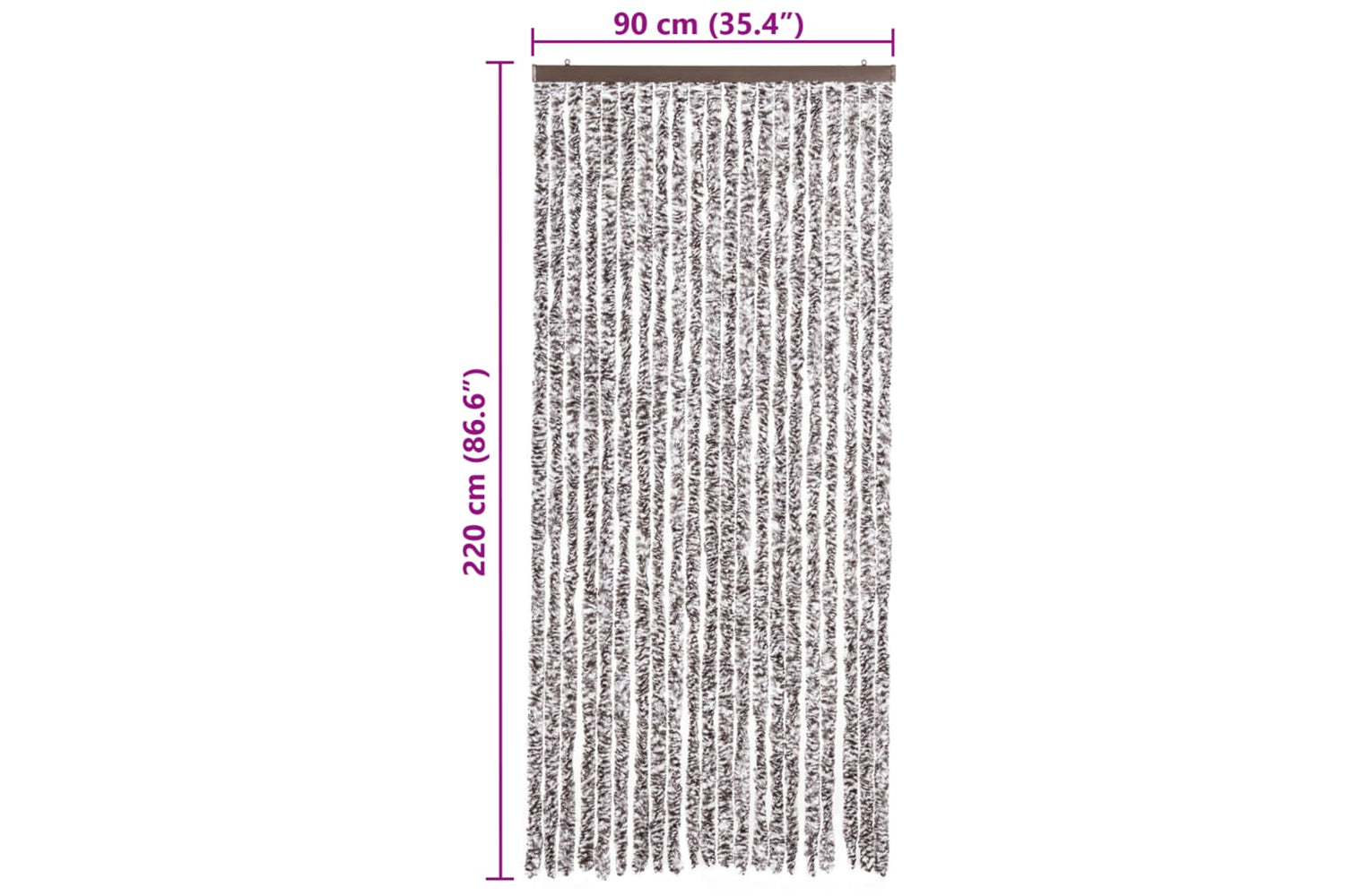 vidaXL Insect Curtain Brown And Beige 90x220cm Chenille-6