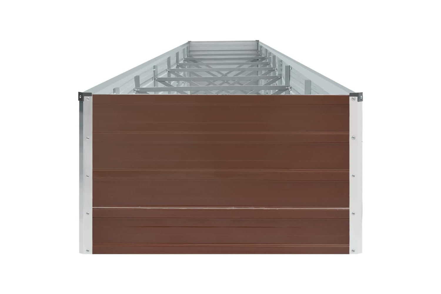 vidaXL 47074 Garden Raised Bed Galvanised Steel 600x80x45cm Brown-3