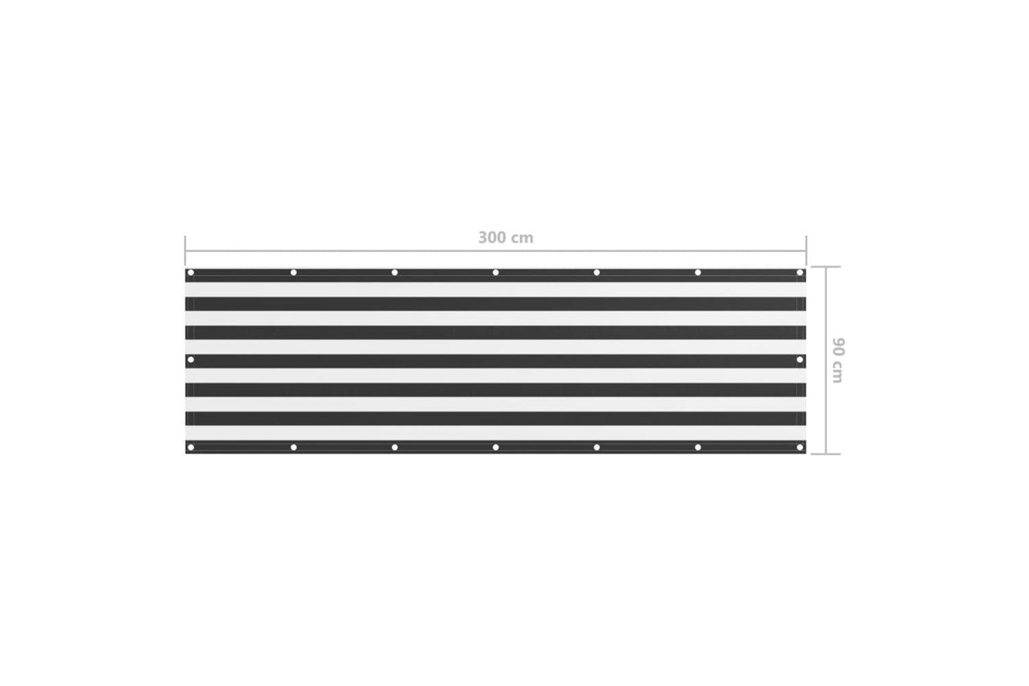 vidaXL 134880 Balcony Screen Anthracite And White 90x300cm Oxford Fabric-5