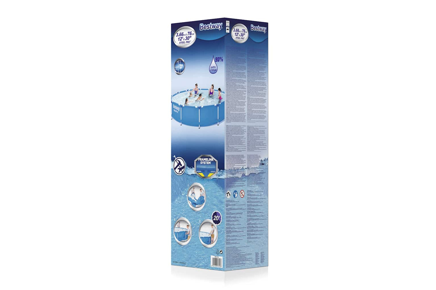 Bestway 92105 Swimming Pool Steel Pro Frame 366x76 Cm-2