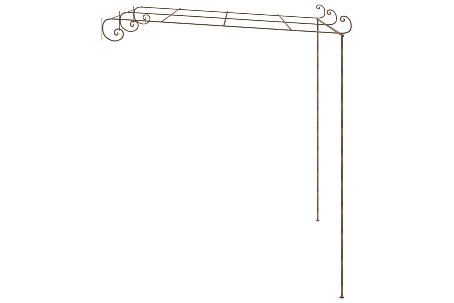 Vidaxl 313997 Garden Pergola Antique Brown 3x3x2.5 M Iron-2