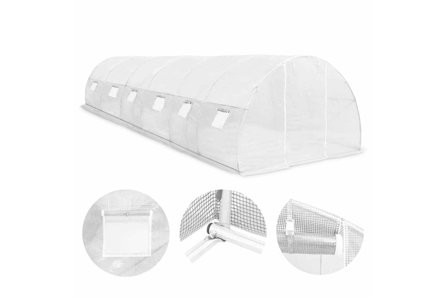 vidaXL 45752 Greenhouse 27mÂ² 900x300x200cm-5