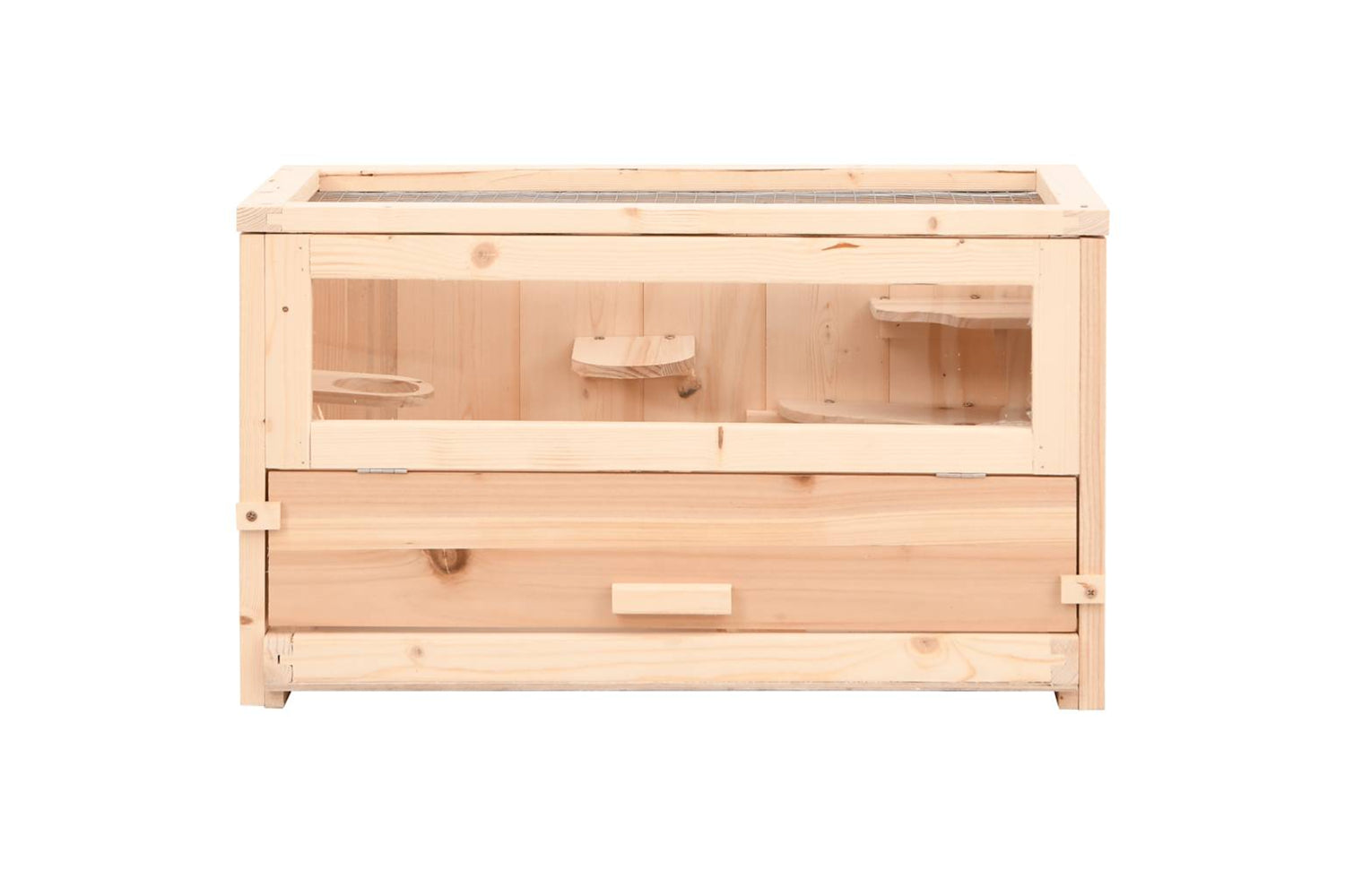 vidaXL 172377 Hamster Cage 60x30x35cm Solid Wood Fir-4