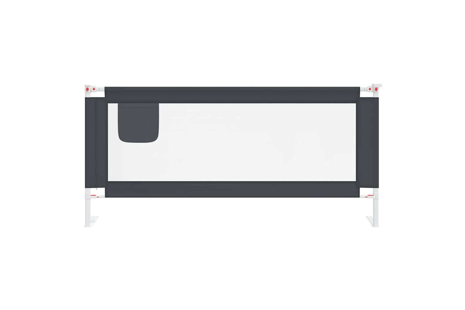 Vidaxl Toddler Safety Bed Rail Dark Grey 200x25 Cm Fabric-2
