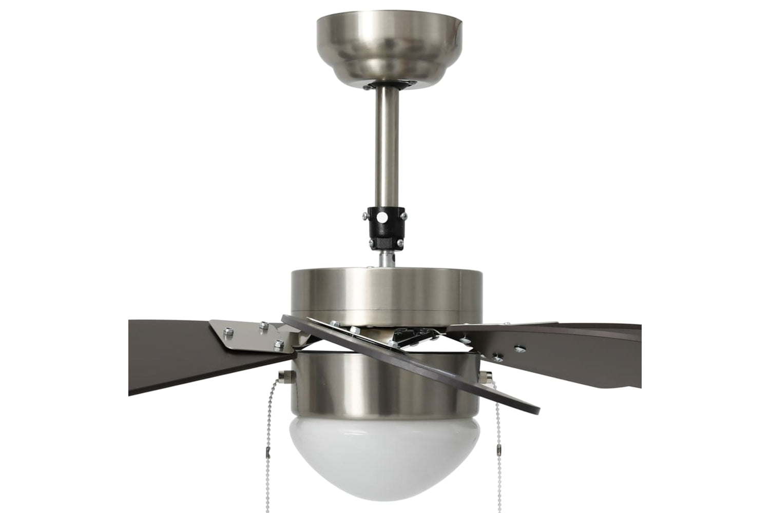 vidaXL 51488 Ceiling Fan With Light 76cm Dark Brown-6