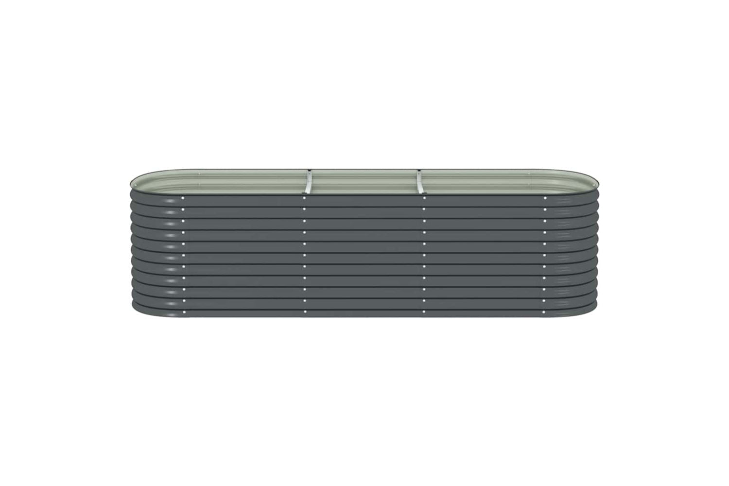 vidaXL Garden Raised Bed 320x80x81cm Galvanised Steel Grey-4