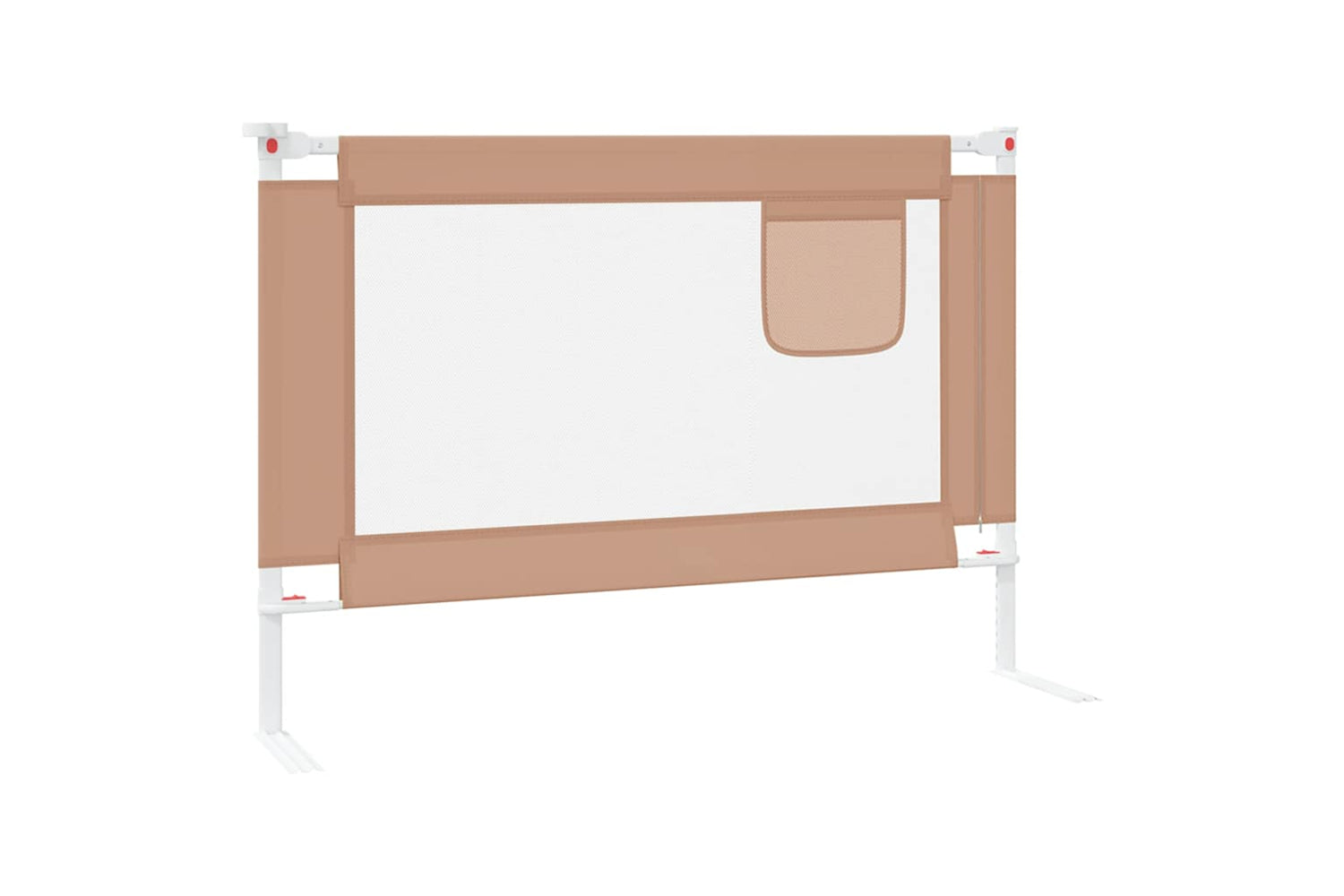 Vidaxl Toddler Safety Bed Rail Taupe 90x25 Cm Fabric-4