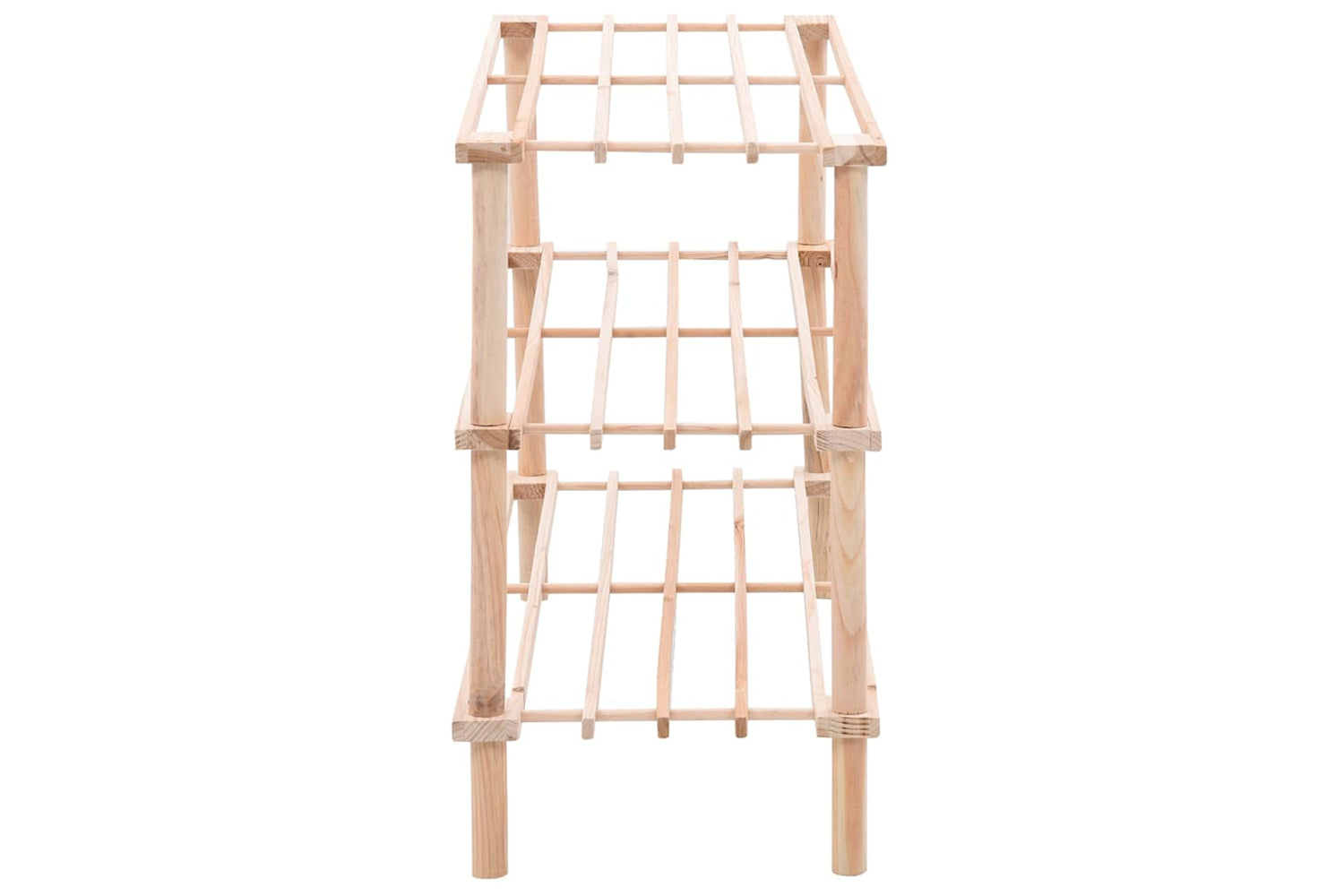 Vidaxl 285200 3-tier Shoe Rack Solid Fir Wood-3