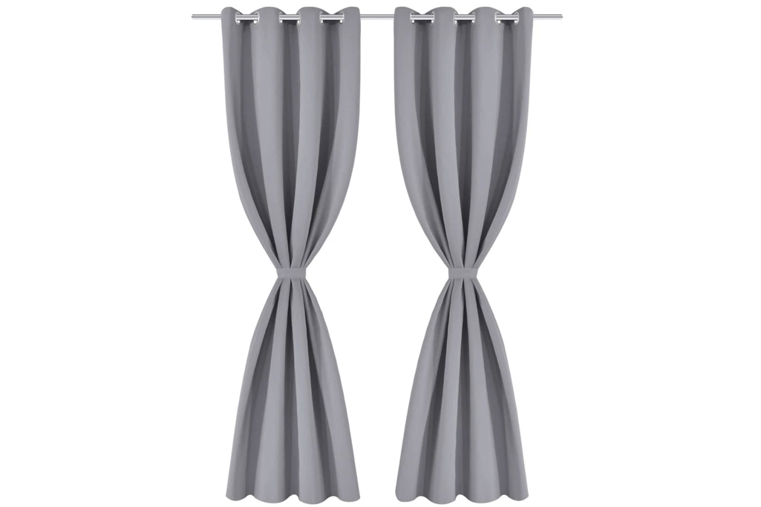 vidaXL 132206 Blackout Curtain With Metal Eyelets 270x245cm Grey-3