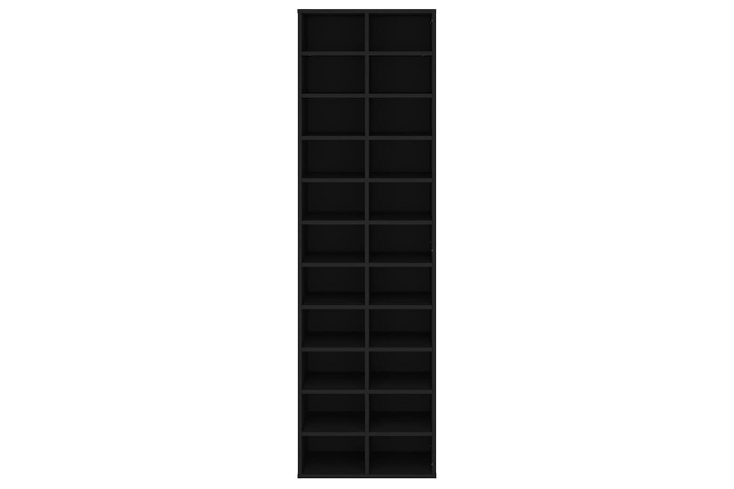 vidaXL 800370 Shoe Cabinet Black 54x34x183cm Engineered Wood-3