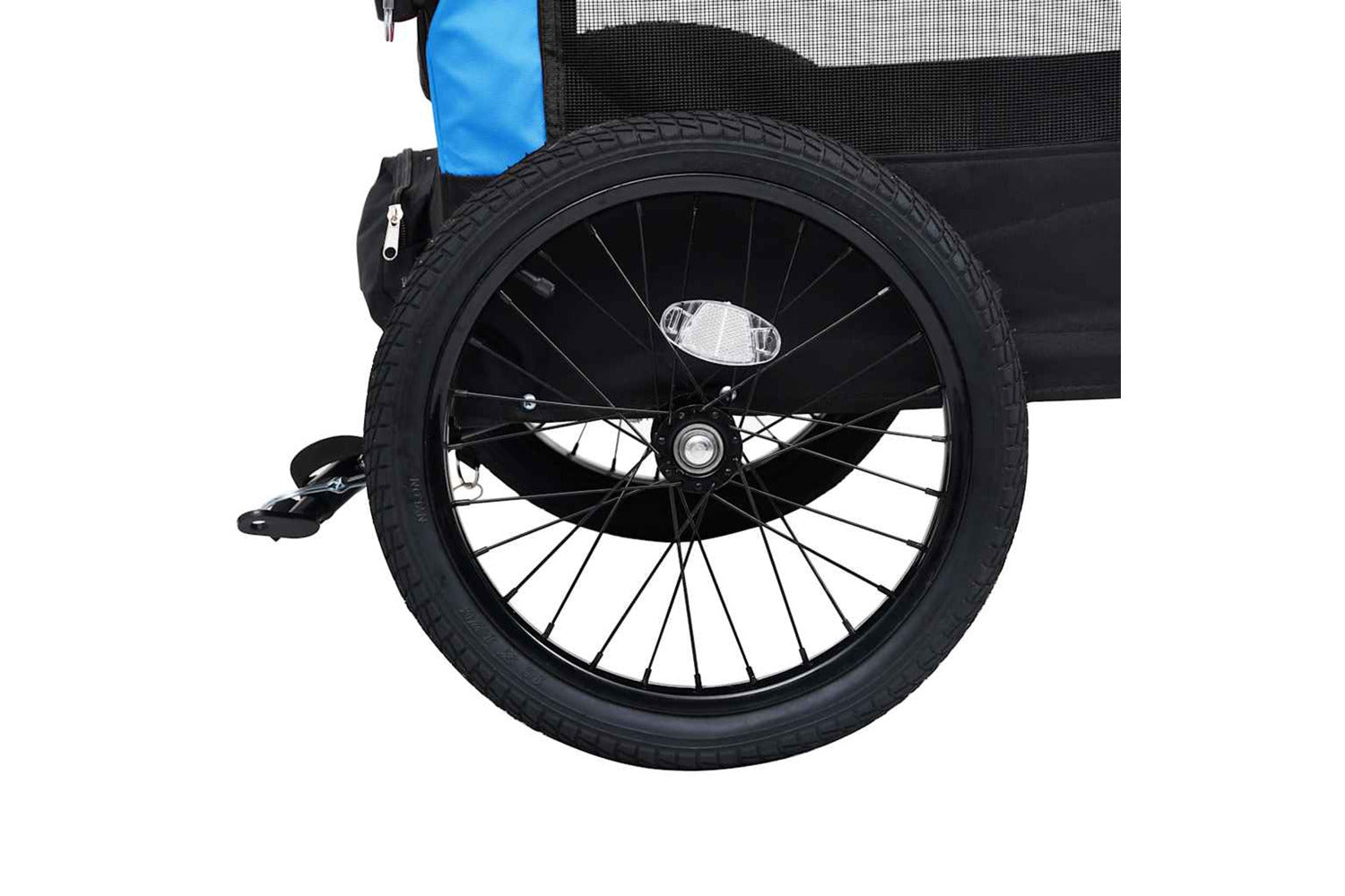 Vidaxl 2-in-1 Pet Bike Trailer & Jogging Stroller Blue And Black-9