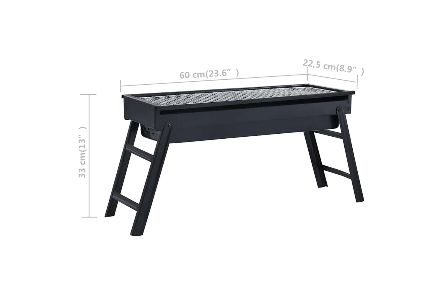Vidaxl Portable Camping Bbq Grill 60x22.5x33 Cm-7
